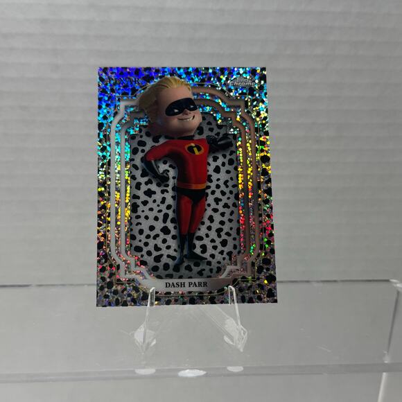 Disney Topps Chrome 2024 Dash Parr Black and White Speckle #97 /101 - Picture 3 of 5